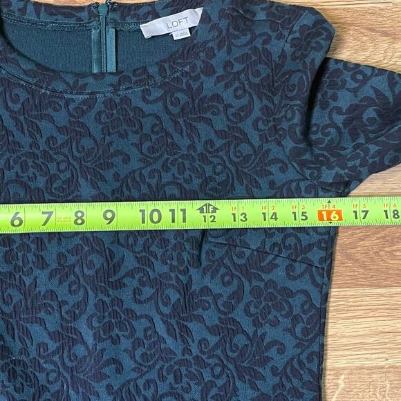LOFT Jacquard Fit & Flare Dress 2T dark academia whimsigoth witchy mobwife - Picture 13 of 15